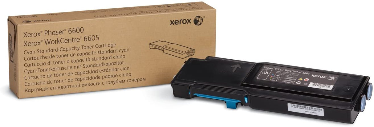 Xerox Phaser 6600/ WorkCentre 6605 Cyan Standard Capacity Toner-Cartridge (2,000 Pages) - 106R02241 Standard Capacity Cyan 1 Pack
