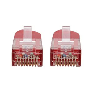 Tripp Lite Cat6 Cat5e Gigabit Molded Patch Cable RJ45 M/M 550MHz Red 6ft 6' (N200-006-RD) 6 ft. Red