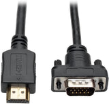Tripp Lite HDMI to VGA Active Adapter Converter Cable Low Profile HD15 M/M 1080p 3ft (P566-003-VGA), Black 3ft. HDMI to VGA