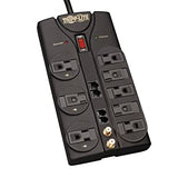 Tripp Lite TLP810NET Protect It! 8-Outlet Surge Protector (3,240 Joules; 10ft Cord; Modem/coaxial/Ethernet Protection)