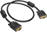TRIPP LITE VGA Monitor Extension Cable RGB Coax High Resolution M/F, 2048 x 1536, Including 1080p HD15, 3' 3 ft.