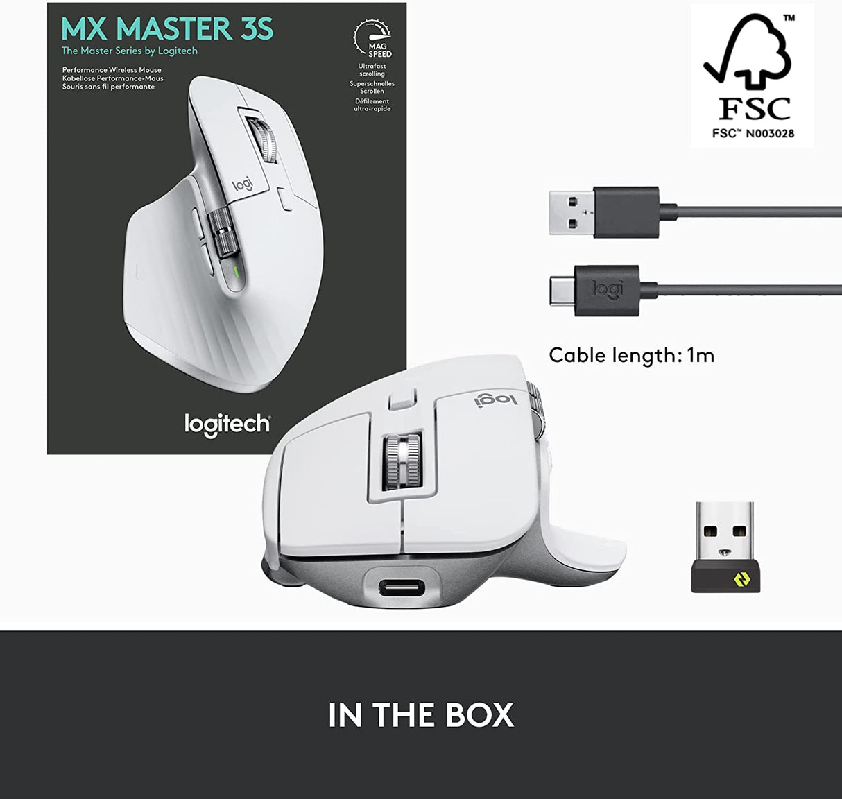 Logitech MX Master 3S for Mac Bluetooth Laser Mouse with Ultrafast
