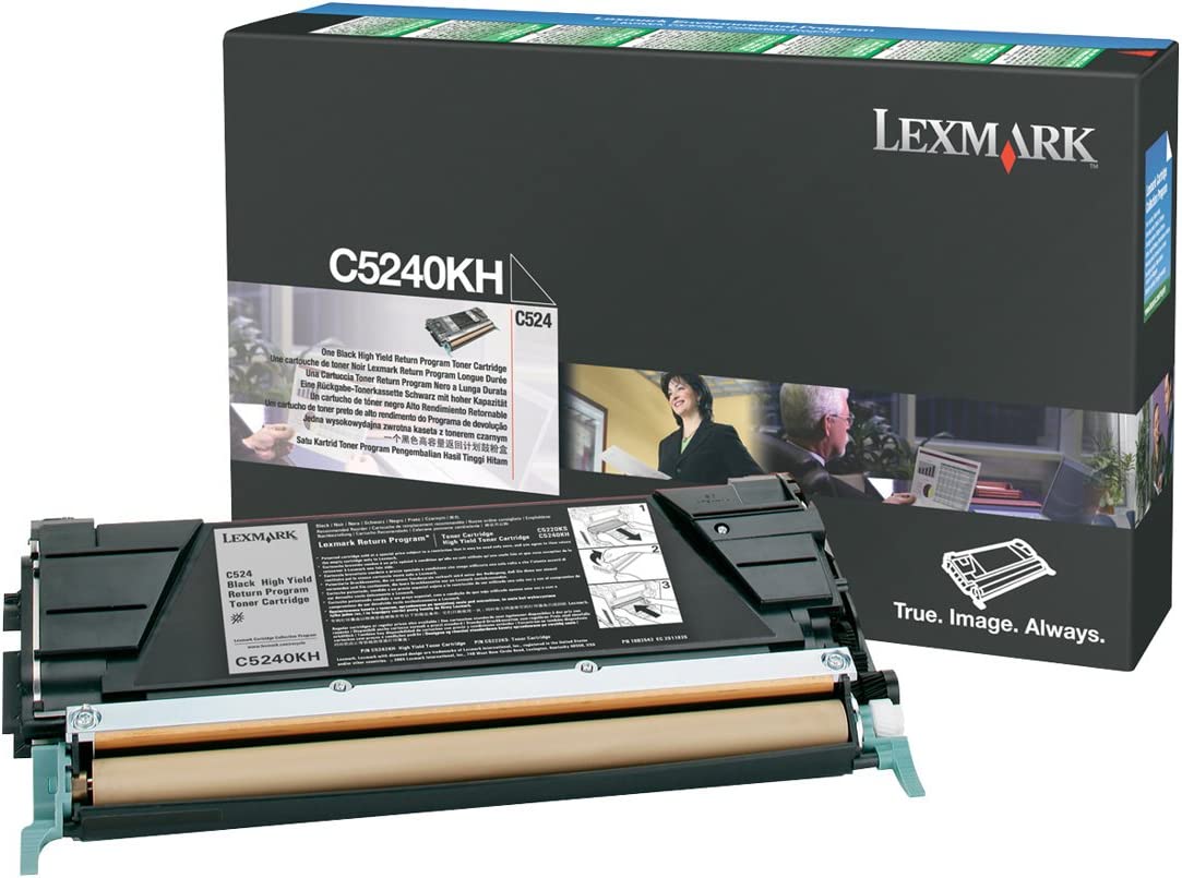 Lexmark C5240KH High Yield Return Program Black Toner Cartridge for C524, C534