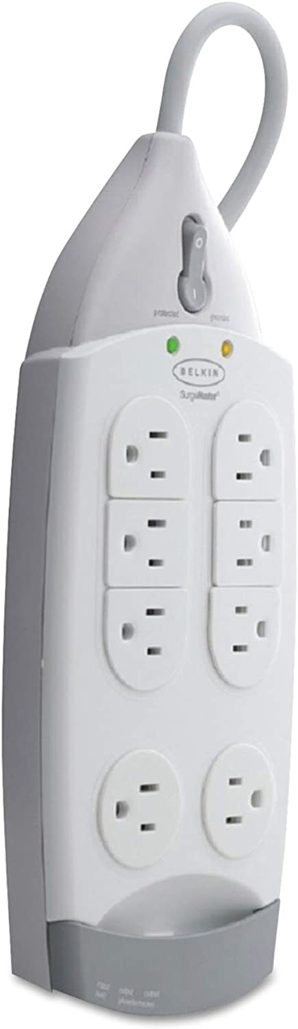 Belkin 7-Outlet SurgeMaster Home Series Power Strip Surge Protector with 12ft Cord, 1045 Joules, White