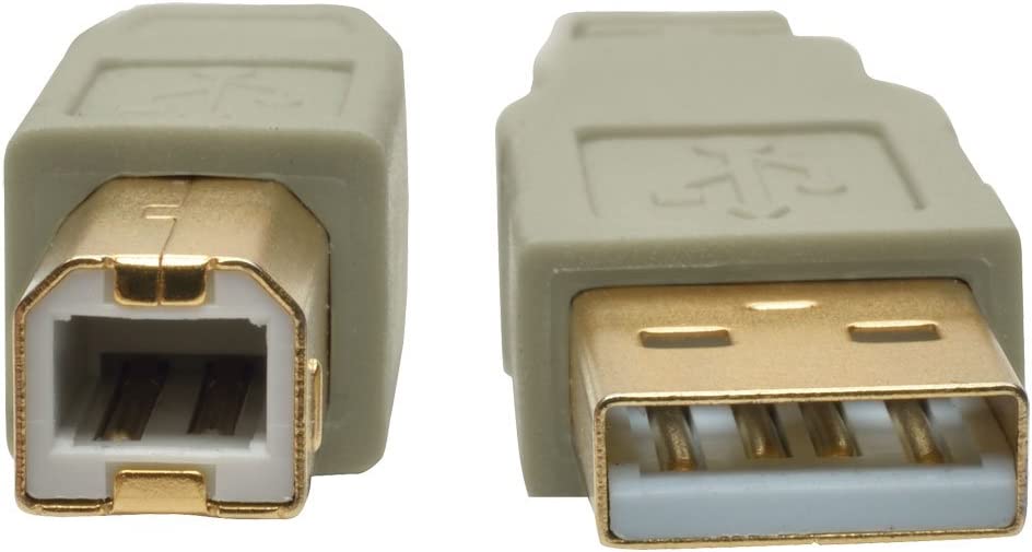 Tripp Lite 6 ft. USB 2.0 Hi-Speed A/B Cable (M/M), Type-A to Type-B, 28/24 AWG, 480 Mbps, Beige, 6' (U022-006-BE) 6 ft. Beige