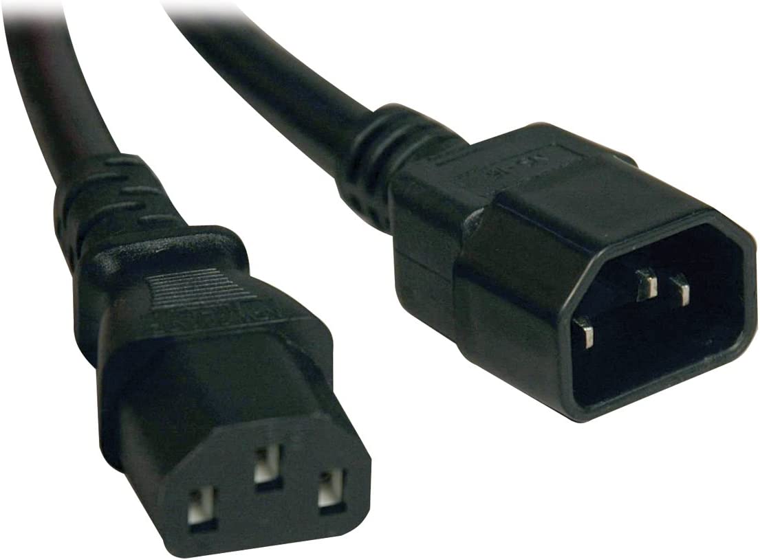 Tripp Lite Heavy-Duty Power Extension Cord 15A, 14AWG (IEC-320-C14 to IEC-320-C13) 6-ft.(P005-006) , Black Black 6 ft. Cord