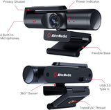 AVerMedia Live Streamer CAM 513. A Plug &amp; Play USB 3.0, 4K UHD, Wide-Angle Lens Webcam (PW513) 4K UHD Livestream