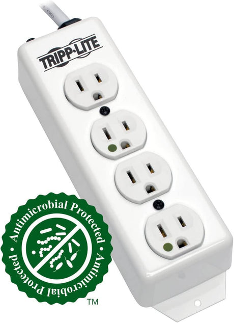 Tripp Lite Medical-Grade Power Strip, 4 Hospital-Grade Outlets, 15 ft. Cord, UL 1363 (PS-415-HG) Not for Patient Care Vicinity 4 Outlet