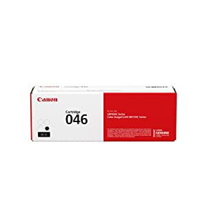 Canon Genuine Toner, Cartridge 046 Black (1250C001), 1 Pack Color imageCLASS MF735Cdw, MF733Cdw, MF731Cdw, LBP654Cdw Laser Printers Black Toner