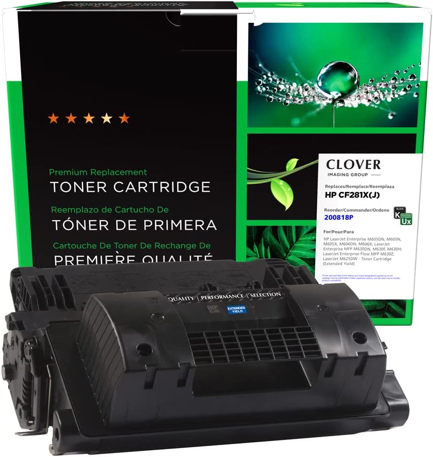 Clover imaging group Clover Remanufactured Toner Cartridge Replacement for HP CF281X | Black | Extended Yield Black 40,000 pages