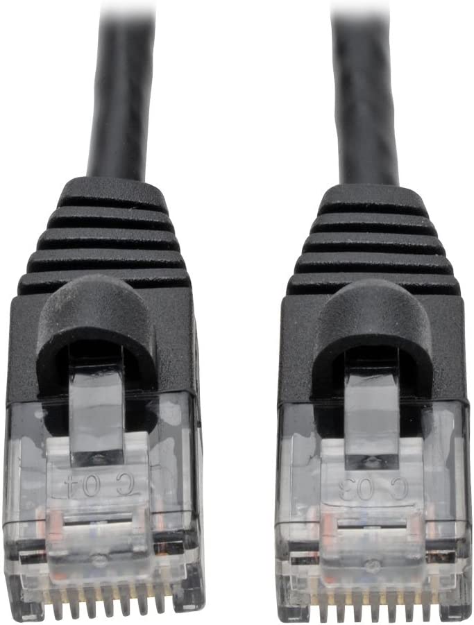 Tripp Lite Cat6a 10G Ethernet Cable, Snagless Molded Slim UTP Network Patch Cable (RJ45 M/M), Black, 4 ft. (N261-S04-BK) Black 4-ft.