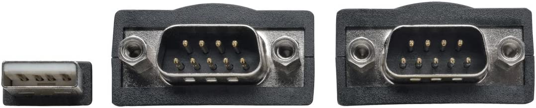 Tripp Lite 6ft 2-Port USB to DB9/ RS 232 Serial Adapter Cable FTDI, COM Retention M/M 6' (U209-006-2) USB-A to 2x DB9 (M/M)