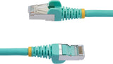 StarTech.com 9ft CAT6a Ethernet Cable - Low Smoke Zero Halogen (LSZH) - 10 Gigabit 500MHz 100W PoE RJ45 S/FTP Aqua Network Patch Cord Snagless w/Strain Relief (NLAQ-9F-CAT6A-PATCH)