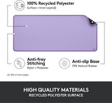 Logitech Desk Mat - Studio Series, Multifunctional Large Desk Pad, Extended Mouse Mat, Office Desk Protector with Anti-slip Base, Spill-resistant Durable Design, in Lavender Lavender Desk Mat