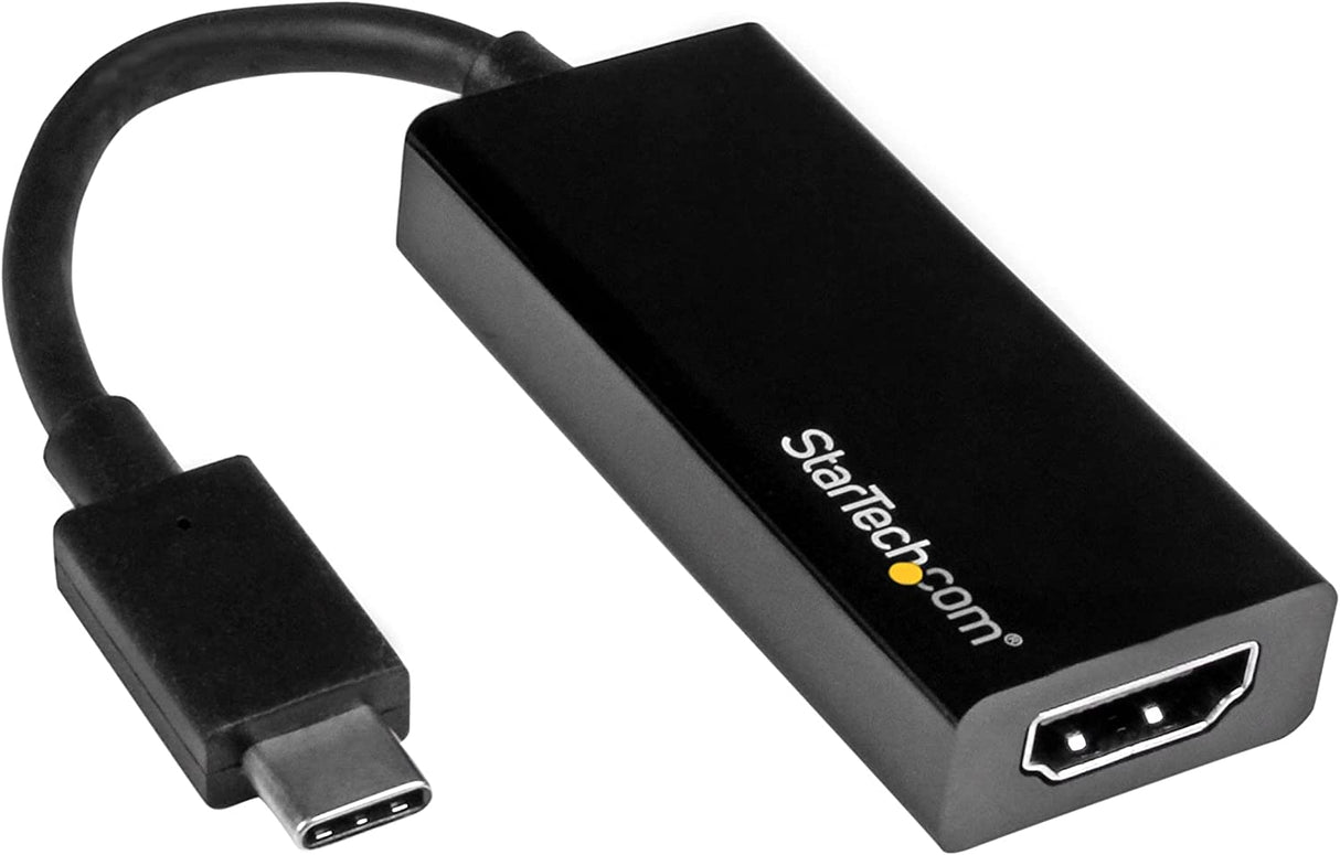 StarTech.com CDP2HD CDP2HD USB C to HDMI Adapter – Thunderbolt 3 Compatible – USB-C Adapter – USB Type C to HDMI Dongle Converter, black, "0.35" (9 mm) x 0.91" (23 mm) x 5.79" (147 mm)" No Power Delivery Black