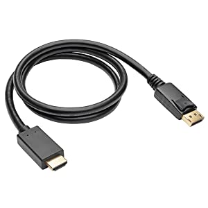 Tripp Lite DisplayPort to HDMI Active Adapter Cable, DP with Latches to HDMI (M/M), UHD 4K x 2K/1080p, 3 ft. (P582-003-V2-ACT),Black 3 ft. DisplayPort 1.2 Active Adapter