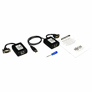 Tripp Lite VGA over Cat5 / Cat6 Extender, Transmitter and Receiver, USB Powered, 1920x1440 at 60Hz (B130-101-U) Black