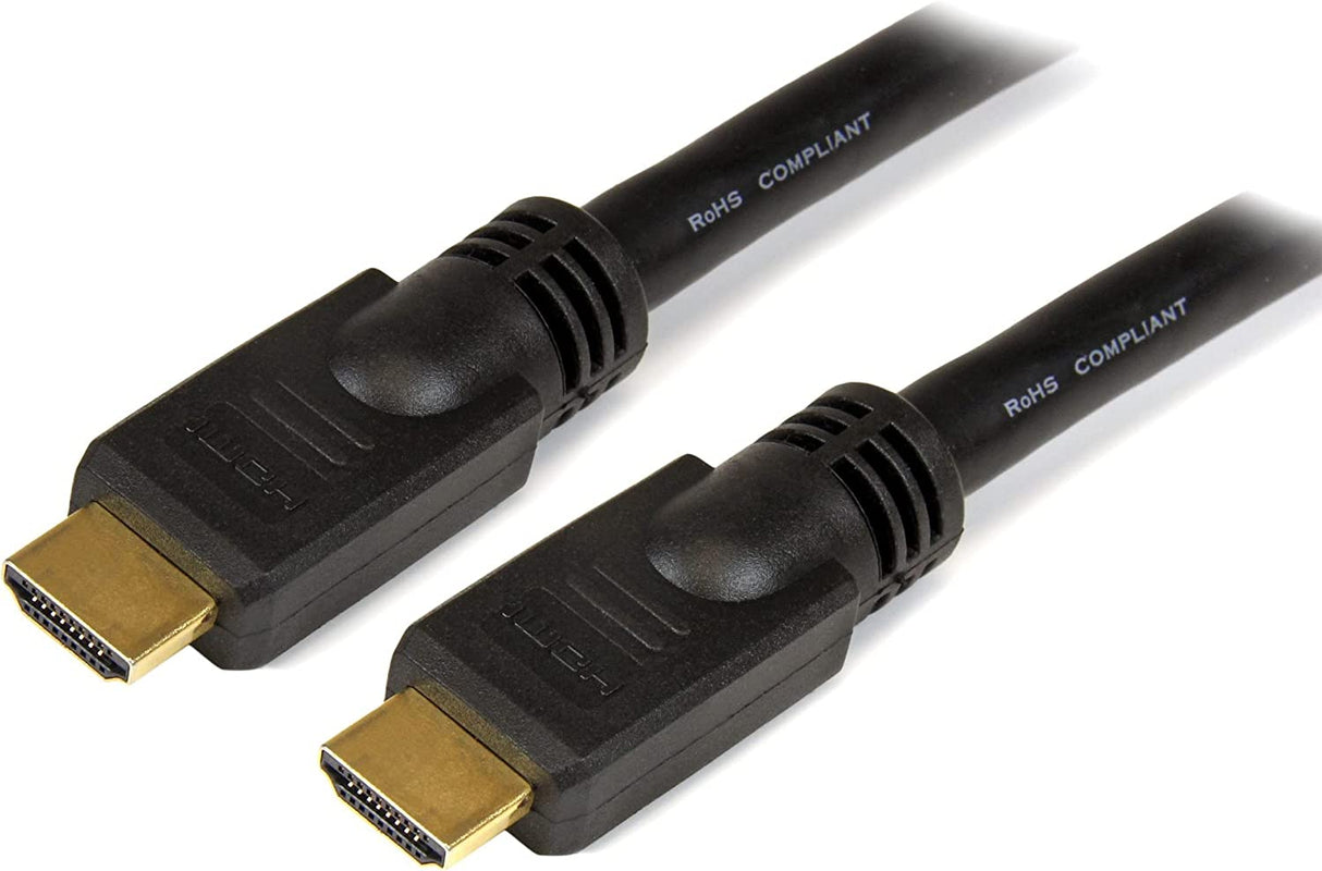 StarTech.com 40 ft High Speed HDMI Cable M/M - 4K @ 30Hz - No Signal Booster Required - HDMI to HDMI - Audio/Video - Gold-Plated (HDMM40) Black 40 ft / 12m HDMI Cable