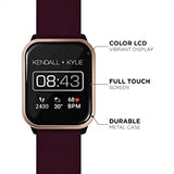 iTouch Kendall + Kylie Smartwatch iPhone and Android Compatible, Pedometer, Walking and Running Tracker for Women and Men (Rose Gold Case and Merlot/Blush Interchangeable Straps) Rose Gold Case - Merlot/Blush Straps