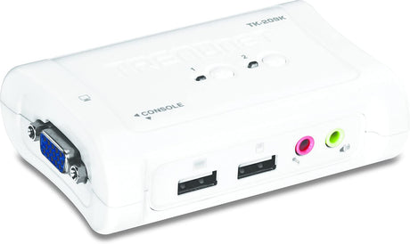 TRENDnet 2-Port USB KVM Switch Kit w/Audio