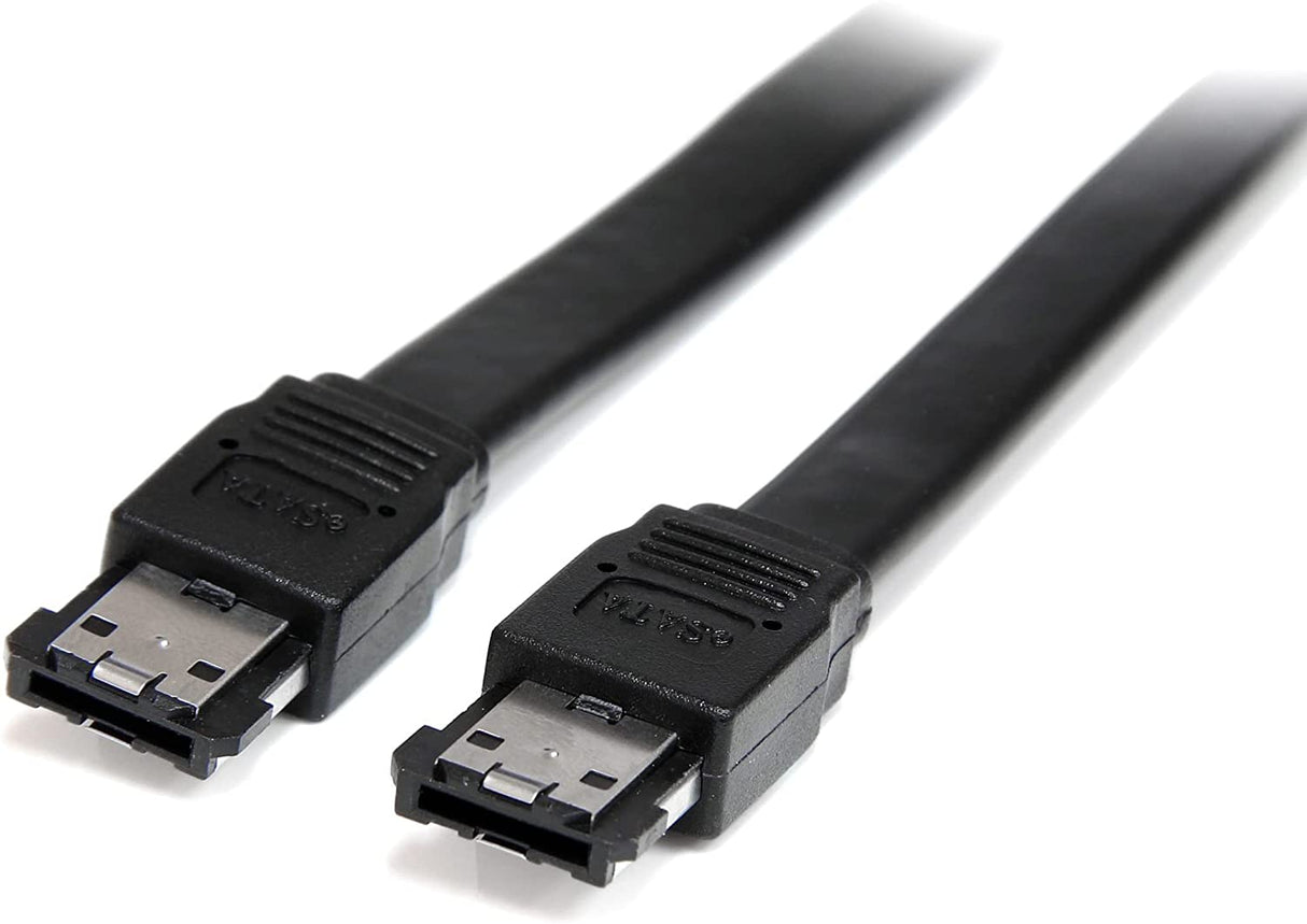 StarTech.com Shielded External eSATA Cable - eSATA cable - Serial ATA 150 - eSATA (M) to eSATA (M) (3 ft) - black (ESATA3) 3 Feet