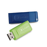 Verbatim 64GB Store 'n' Go USB Flash Drive - PC / Mac Compatible - 2pk - Blue, Green 64 GB 2 pack