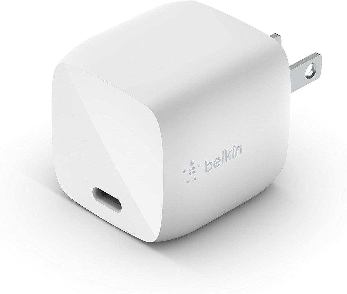 Belkin USB-PD GaN Charger 30W(USB-C Fast Charger for iPhone,MacBook Air,iPad Pro,Pixel, Galaxy, More) iPhone Fast Charger, USB-C Power Delivery with 1M(3.3ft) PVC USB-C to Lightning Cable (WCH001dq) Includes PVC USB-C to Lightning Cable