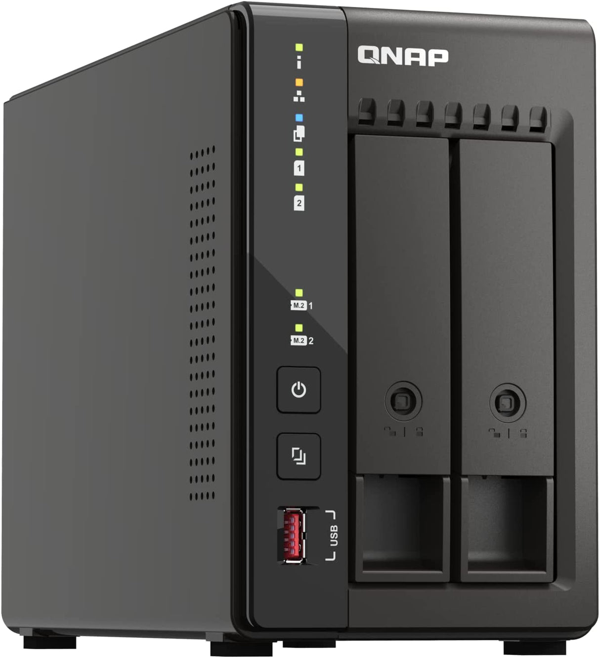 QNAP TS-253E-8G-US 2 Bay High-Performance Desktop NAS with Intel Celeron Quad-core Processor, 8 GB DDR4 RAM and Dual 2.5GbE (2.5G/1G/100M) Network Connectivity (Diskless)