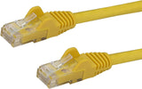 StarTech.com 15ft CAT6 Ethernet Cable - Purple CAT 6 Gigabit Ethernet Wire -650MHz 100W PoE RJ45 UTP Network/Patch Cord Snagless w/Strain Relief Fluke Tested/Wiring is UL Certified/TIA (N6PATCH15PL) Yellow 15 ft / 4.5 m 1 Pack