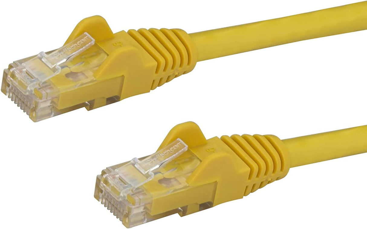 StarTech.com 35ft CAT6 Ethernet Cable - Orange CAT 6 Gigabit Ethernet Wire -650MHz 100W PoE RJ45 UTP Network/Patch Cord Snagless w/Strain Relief Fluke Tested/Wiring is UL Certified/TIA (N6PATCH35OR) Yellow 35 ft / 10.6 m 1 Pack