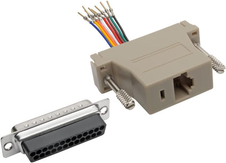 Tripp Lite DB25 to RJ45 Modular Serial Adapter M/F RS-232 RS-422 RS-485 (P440-825FM) DB25 to RJ45 (M/F)