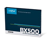 Crucial BX500 2TB 3D NAND SATA 2.5-Inch Internal SSD, up to 540MB/s - CT2000BX500SSD1 2TB Standard Packaging SSD