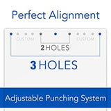 Swingline Hole Punch, Desktop Hole Puncher, 40 Sheet Punch Capacity, 2-7 Holes, Adjustable, LightTouch, Black/Silver (74357) 1 Each 40 Sheet Staples