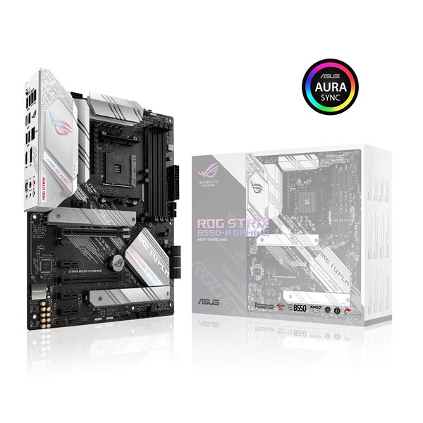 ASUS ROG Strix B550-A Gaming AMD AM4 Zen 3 Ryzen 5000 &amp; 3rd Gen Ryzen ATX Gaming Motherboard (PCIe 4.0, 2.5Gb LAN, BIOS Flashback, Dual M.2 with heatsinks, Addressable Gen 2 RGB Header and Aura Sync