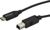 StarTech.com 2m 6ft USB C to USB B Cable - USB 2.0 - USB Type C Printer Cable M/M - USB 2.0 Type-C to Type-B Cable (USB2CB2M) 6 ft/ 2 m