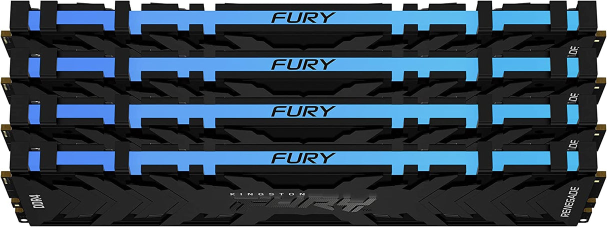 Kingston FURY Renegade RGB 128GB (4x32GB) 3200MHz DDR4 CL16 Desktop Memory Kit of 4 KF432C16RBAK4/128 3200MHz 128GB (4x32GB) RGB
