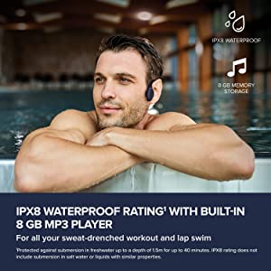 Creative Outlier Free Pro Wireless Bone Conduction Headphones with Bluetooth 5.3 and IPX8 Waterproof, Built-in 8GB MP3, Multipoint connectivity, Up to 8 Hours of Battery Life, Built-in Mic