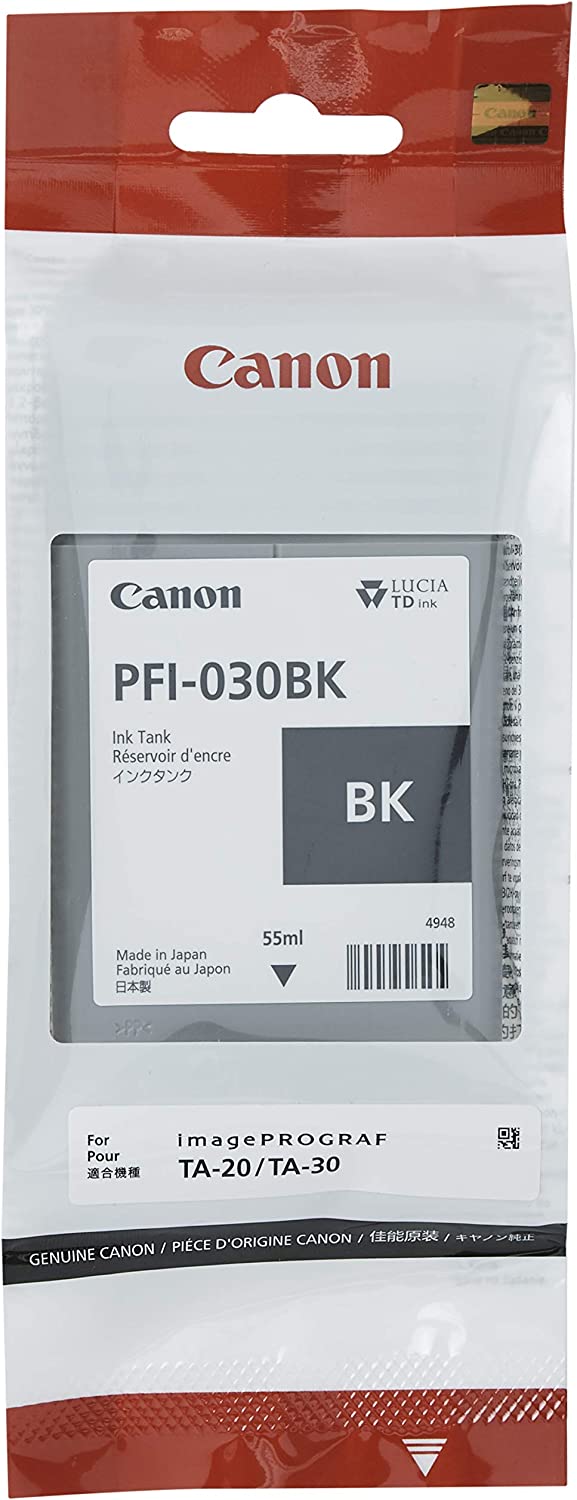 Black Ink 55ml (PFI-030BK) for Canon imagePROGRAF TA-20 and TA-30