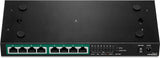 TRENDnet 8-Port Gigabit PoE+ Switch, 65W PoE Power Budget, 16Gbps Switching Capacity, IEEE 802.1p QoS, DSCP Pass-Through Support, Fanless, Wall Mountable, Lifetime Protection, Black, TPE-TG83 65W 8-Port