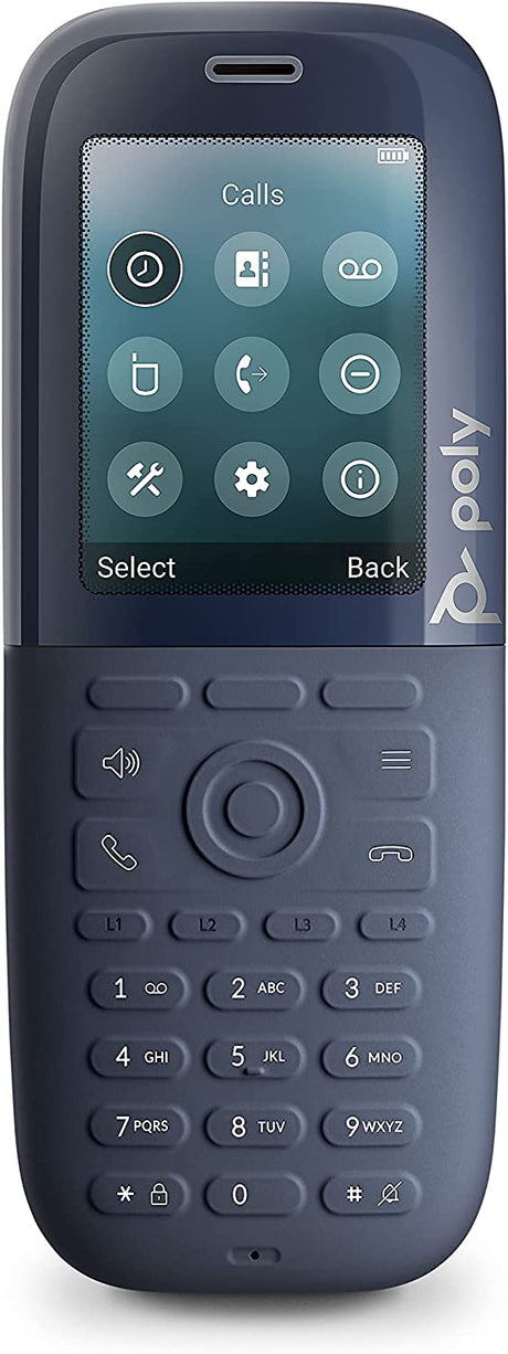 Poly (Plantronics + Polycom) Rove 30 DECT IP Phone Handset - Wireless Ruggedized and Antimicrobial DECT Handset - Microban Technology - Connect to a Headset via 3.5 mm - North America, Navy Handset Rove 30