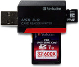 Verbatim Pocket Card Reader, USB 3.0 - Black