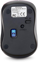 Verbatim Bluetooth Wireless Tablet Multi-Trac Blue LED Mouse - Garnet