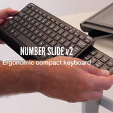 Posturite Wireless Bluetooth Number Slide Compact Keyboard, 9820013