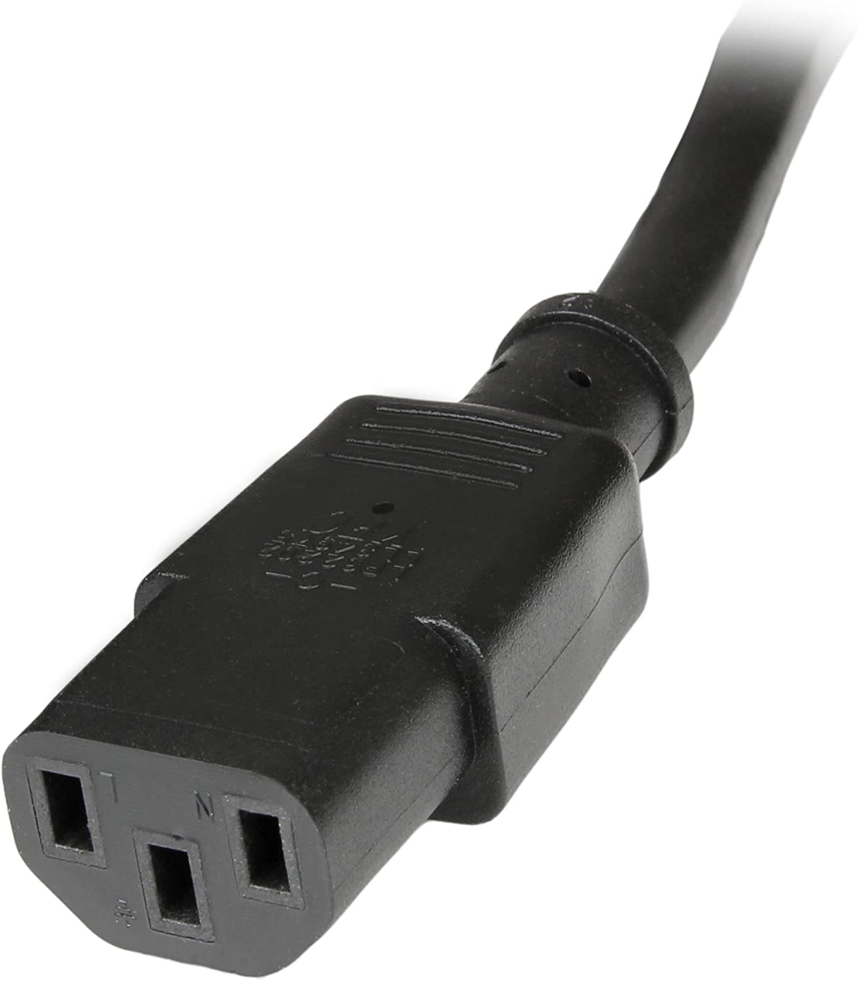 StarTech.com 3ft (1m) Heavy Duty Extension Cord, IEC 320 C14 to IEC 320 C13 Black Extension Cord, 15A 125V, 14AWG, Heavy Gauge Power Extension Cable, Heavy Duty AC Power Cord, UL Listed (PXT100143) 3 ft/1 m 14 AWG