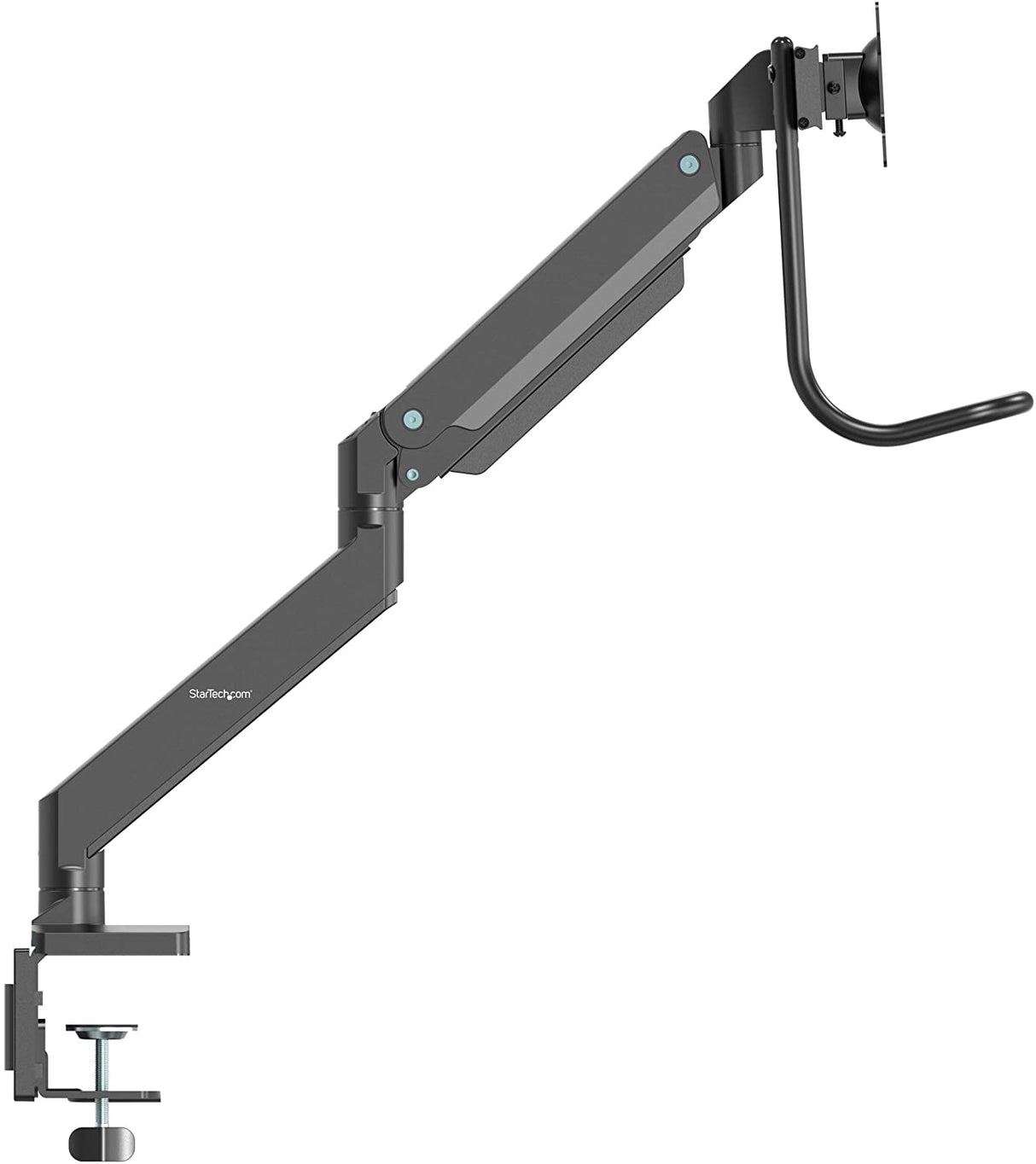 StarTech.com Desk Mount Dual Monitor Arm with USB &amp; Audio - Slim Full Motion Adjustable Dual Monitor VESA Mount for up to 32" Displays - Ergonomic Articulating - C-Clamp/Grommet (ARMSLIMDUAL2USB3)