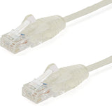 StarTech.com 6 ft CAT6 Cable - Slim CAT6 Patch Cord - Gray - Snagless RJ45 Connectors - Gigabit Ethernet Cable - 28 AWG - LSZH (N6PAT6GSR) (N6PAT6GRS) Gray 6 ft