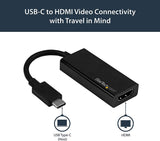 StarTech.com USB C to HDMI Adapter - 4K 60Hz Video, HDR10 - USB-C to HDMI 2.0b Adapter Dongle - USB Type-C DP Alt Mode to HDMI Monitor/Display/TV - USB C to HDMI Converter (CDP2HD4K60H) Black 4K 60Hz HDR10