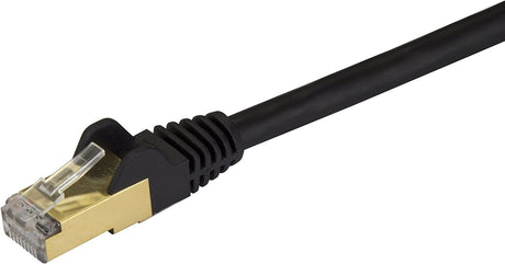 StarTech.com 14ft CAT6a Ethernet Cable - 10 Gigabit Shielded Snagless RJ45 100W PoE Patch Cord - 10GbE STP Network Cable w/Strain Relief - Black Fluke Tested/Wiring is UL Certified/TIA (C6ASPAT14BK) 14 ft Black