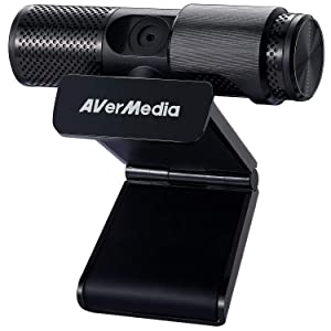 AVerMedia Live Streamer CAM 313: Full HD 1080P Streaming Webcam, Privacy Shutter, Dual Microphone, 360 Degree Swivel Design, Exclusive AI Facial Tracking Stickers. (PW313) 1080p 30fps