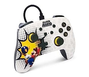 PowerA Enhanced Wired Controller for Nintendo Switch - Bob-omb Blast, Gamepad, game controller, wired controller, officially licensed